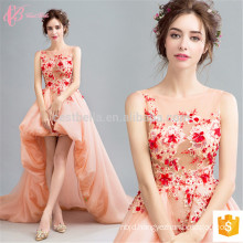 Vibrant Orange Elegant For Women Thai Silk Evening dress
